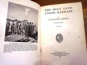 Picture of the title page of the book The Holy Land Under Mandate, by Fannie Fern Andrews